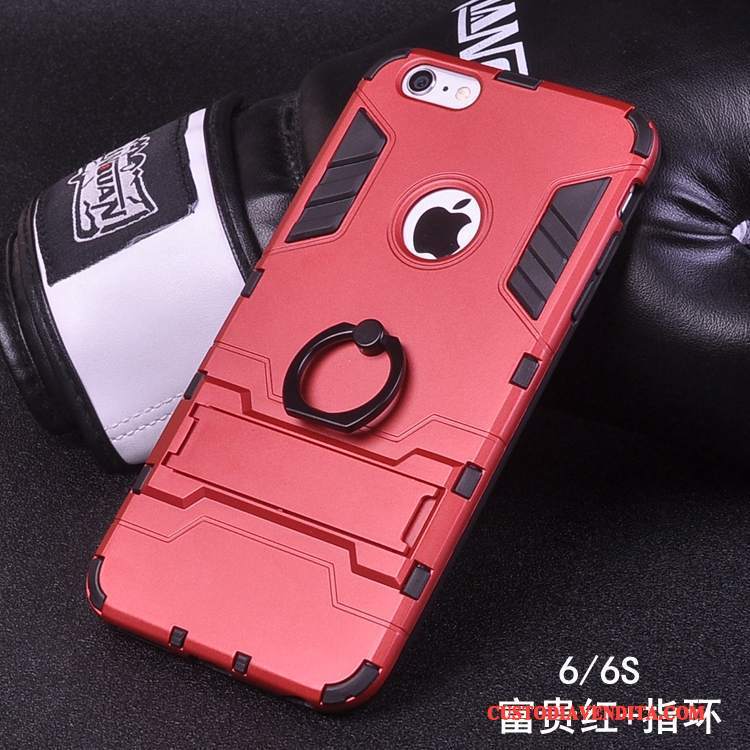 Custodia iPhone 6/6s Creativo Rosso Fibbia, Cover iPhone 6/6s Protezione Difficile Anti-caduta