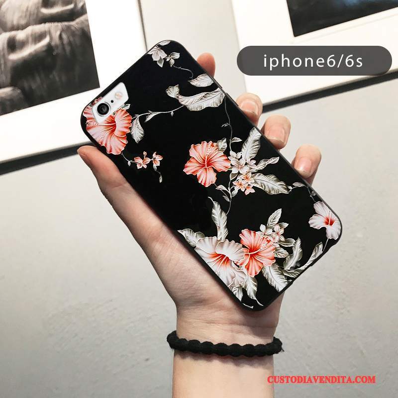 Custodia iPhone 6/6s Creativo Tutto Inclusotelefono, Cover iPhone 6/6s Nero Morbido