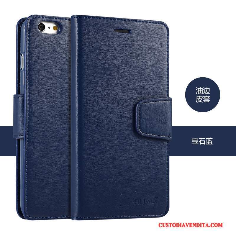 Custodia iPhone 6/6s Pelle Morbido Rosso, Cover iPhone 6/6s Protezione Telefono Anti-caduta