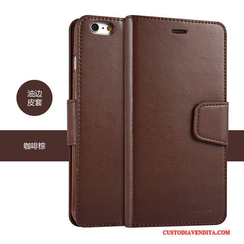 Custodia iPhone 6/6s Pelle Morbido Rosso, Cover iPhone 6/6s Protezione Telefono Anti-caduta