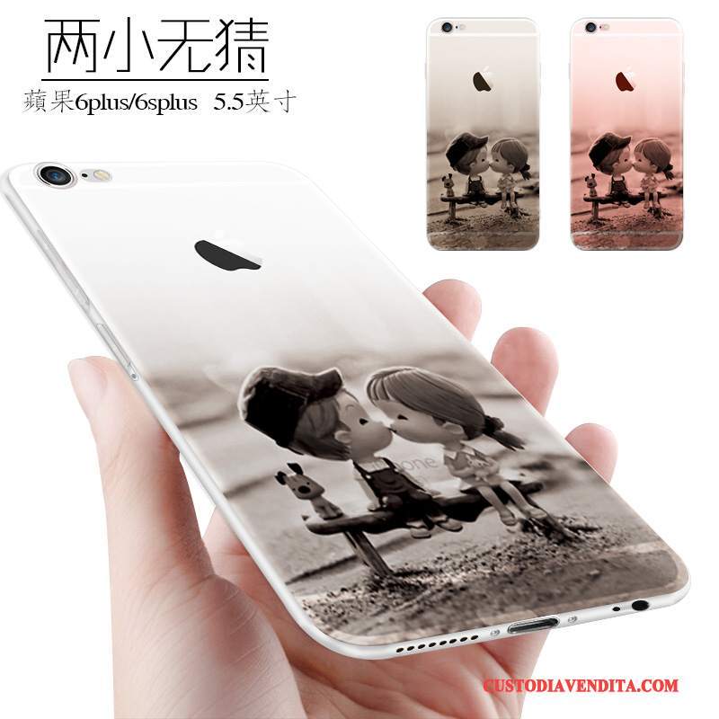 Custodia iPhone 6/6s Plus Colore Morbido Tendenza, Cover iPhone 6/6s Plus Creativo Macchiati Di Personalità