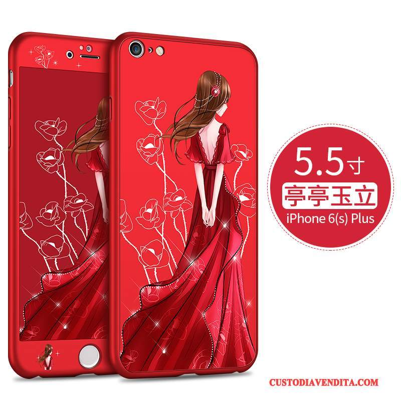 Custodia iPhone 6/6s Plus Creativo Anti-caduta Rosso, Cover iPhone 6/6s Plus Bello Tutto Incluso