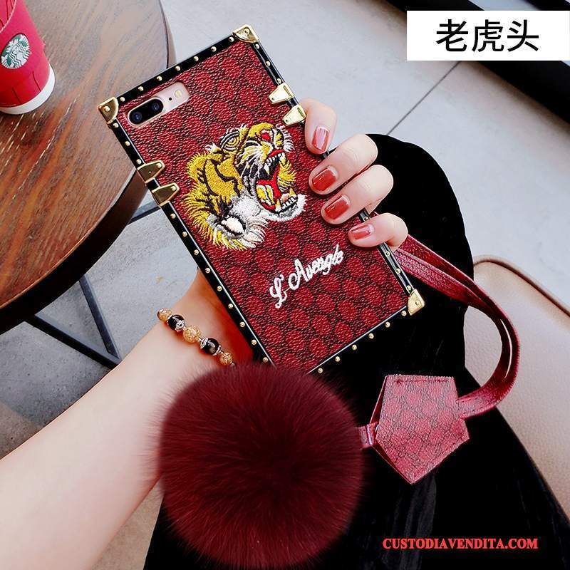 Custodia iPhone 6/6s Plus Creativo Palla Di Pelo Tutto Incluso, Cover iPhone 6/6s Plus Anti-caduta Ricamo