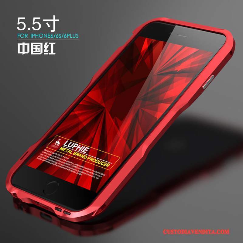 Custodia iPhone 6/6s Plus Creativo Telaio Oro, Cover iPhone 6/6s Plus Telefono Tendenza