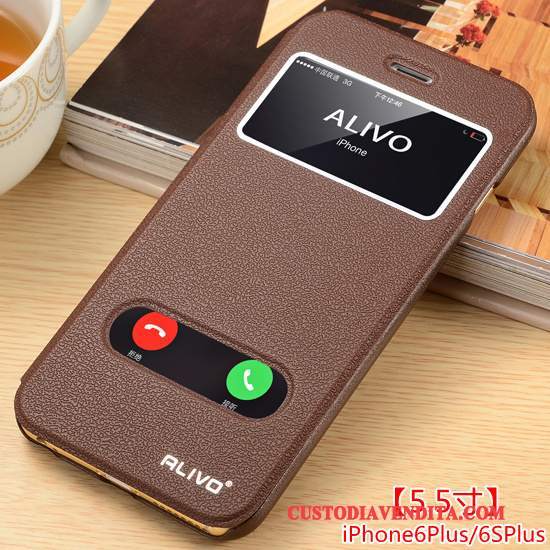 Custodia iPhone 6/6s Plus Pelle Orotelefono, Cover iPhone 6/6s Plus Folio