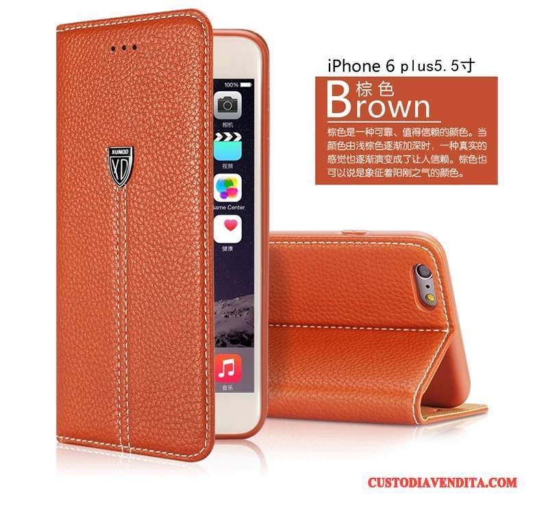 Custodia iPhone 6/6s Plus Pelle Rossotelefono, Cover iPhone 6/6s Plus Protezione