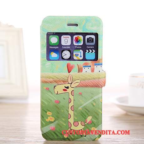 Custodia iPhone 6/6s Plus Protezione Verde Finestra Aperta, Cover iPhone 6/6s Plus Colore Bello