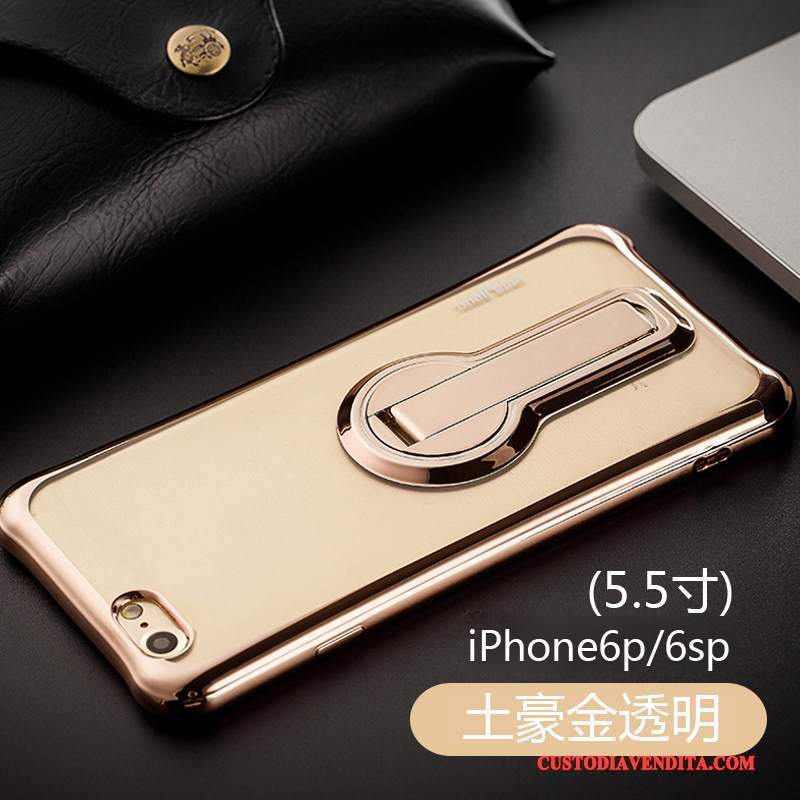 Custodia iPhone 6/6s Plus Silicone Nuovo Supporto, Cover iPhone 6/6s Plus Rosa Anti-caduta