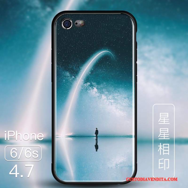 Custodia iPhone 6/6s Protezione Tutto Incluso Anti-caduta, Cover iPhone 6/6s Vetro Tendenza