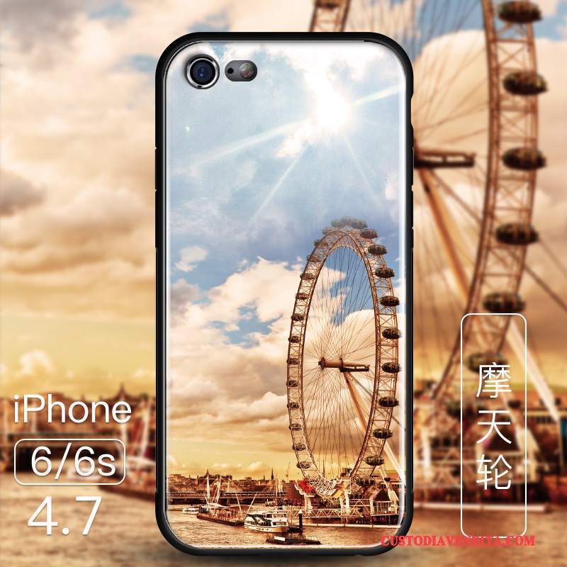 Custodia iPhone 6/6s Protezione Tutto Incluso Anti-caduta, Cover iPhone 6/6s Vetro Tendenza
