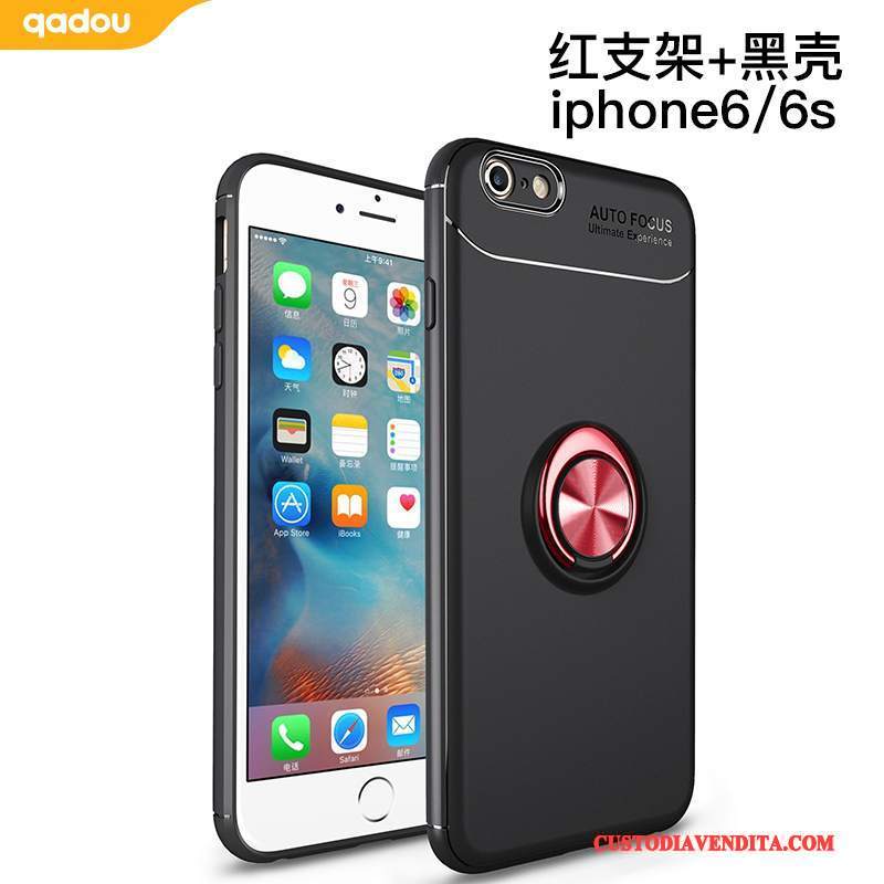 Custodia iPhone 6/6s Protezione Tutto Incluso Rosso, Cover iPhone 6/6s Auto Magnetico