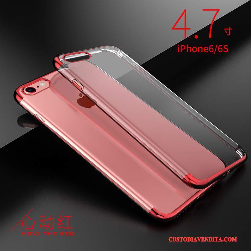 Custodia iPhone 6/6s Silicone Anti-caduta Rosa, Cover iPhone 6/6s Trasparente Tutto Incluso