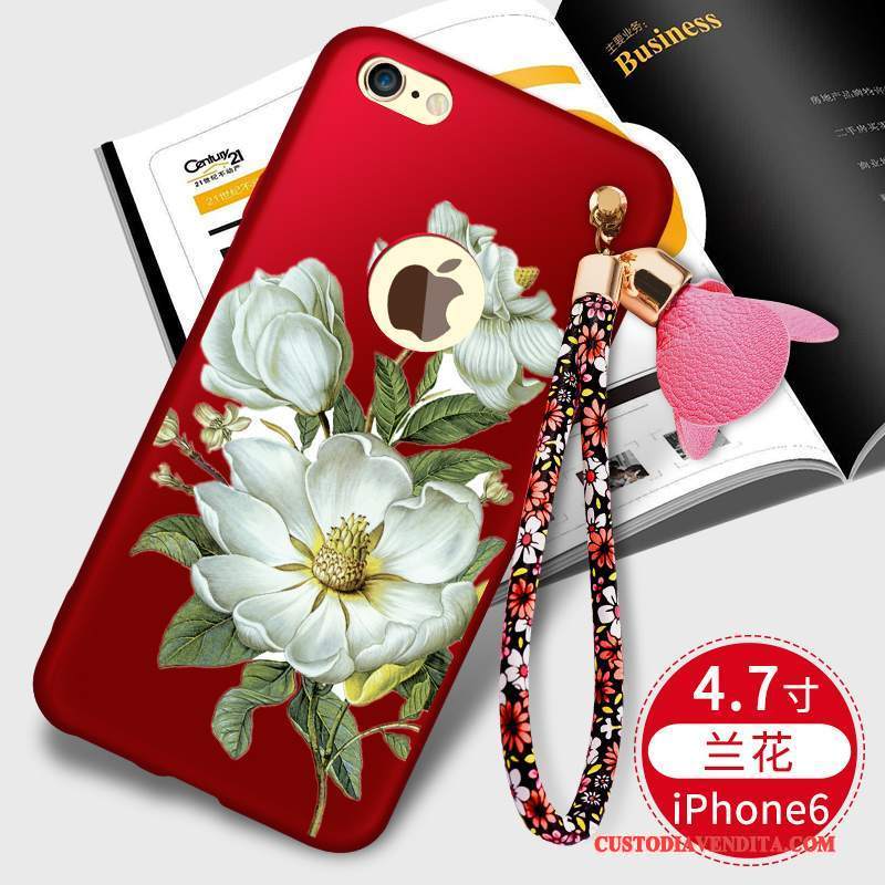 Custodia iPhone 6/6s Silicone Tendenza Tutto Incluso, Cover iPhone 6/6s Rossotelefono
