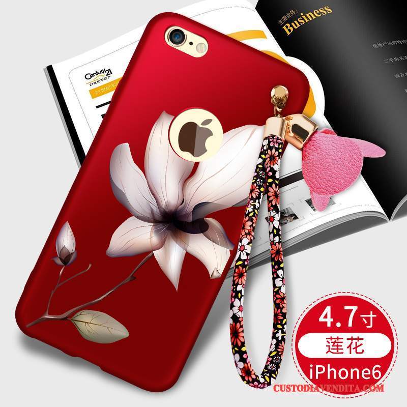 Custodia iPhone 6/6s Silicone Tendenza Tutto Incluso, Cover iPhone 6/6s Rossotelefono