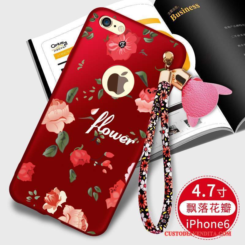 Custodia iPhone 6/6s Silicone Tendenza Tutto Incluso, Cover iPhone 6/6s Rossotelefono
