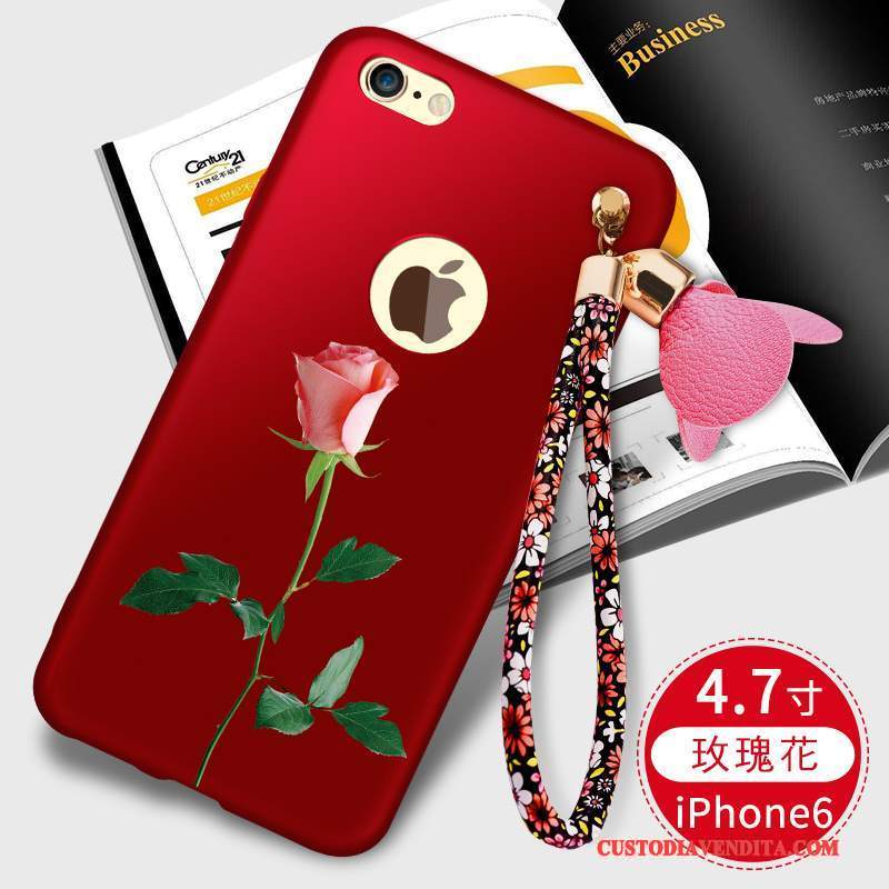 Custodia iPhone 6/6s Silicone Tendenza Tutto Incluso, Cover iPhone 6/6s Rossotelefono