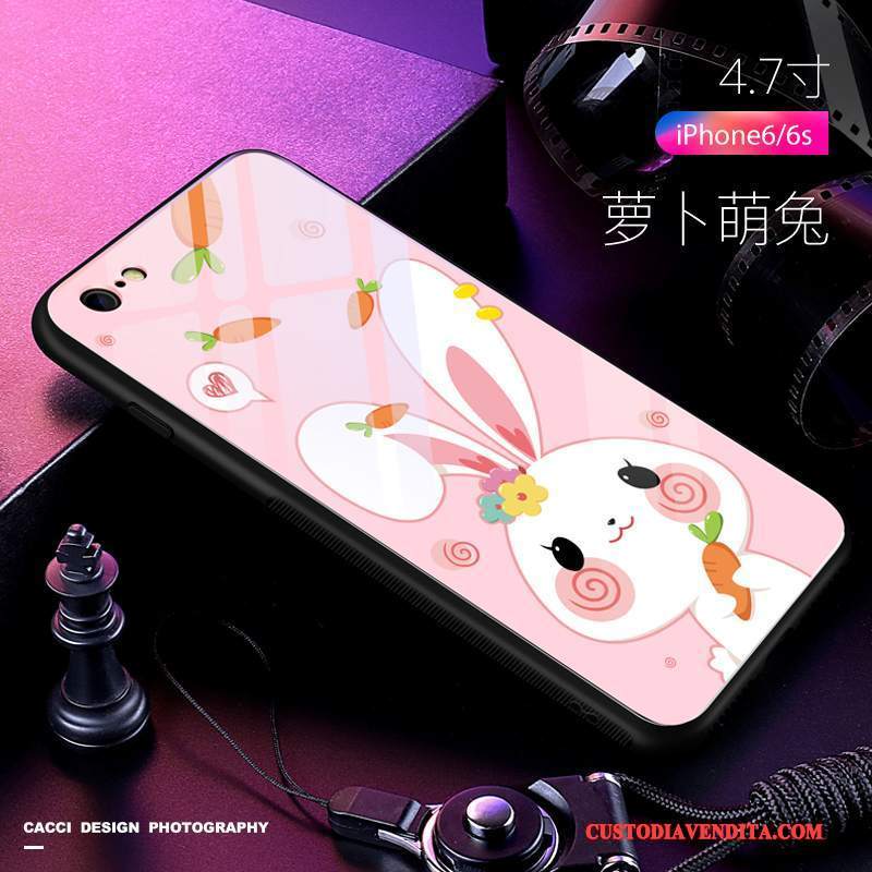 Custodia iPhone 6/6s Silicone Tutto Incluso Vetro Temperato, Cover iPhone 6/6s Anti-caduta Morbido