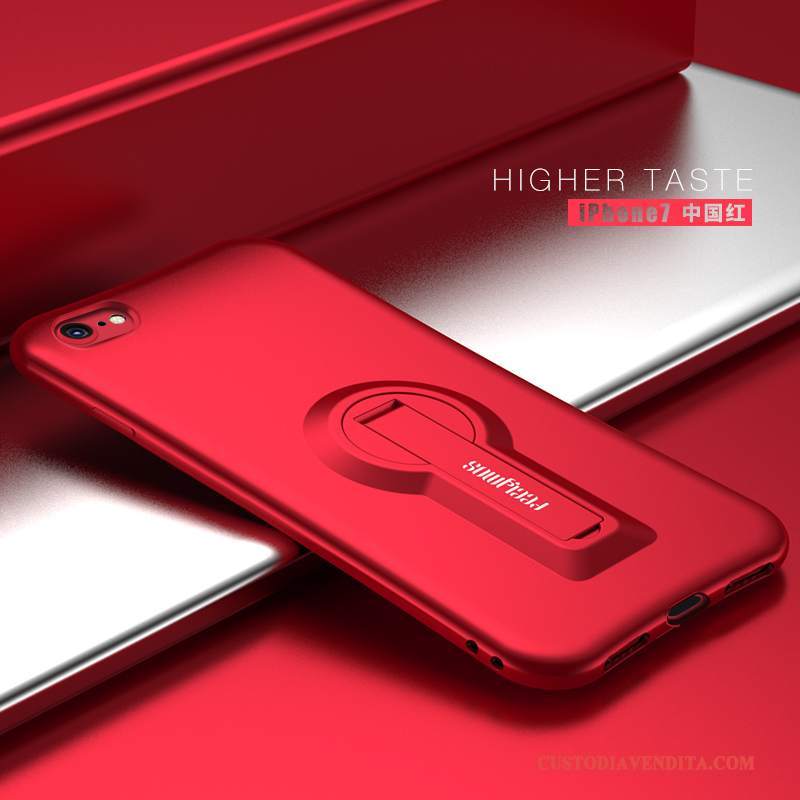 Custodia iPhone 7 Colore Macchiati Rosso, Cover iPhone 7 Protezione Supportotelefono
