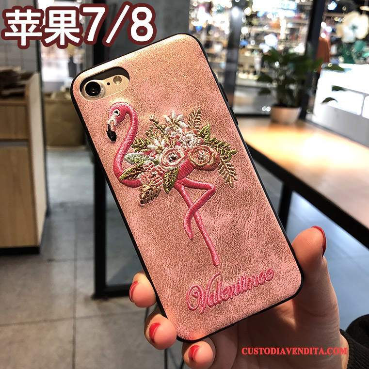Custodia iPhone 7 Creativo Rosa Nuovo, Cover iPhone 7 Rossotelefono