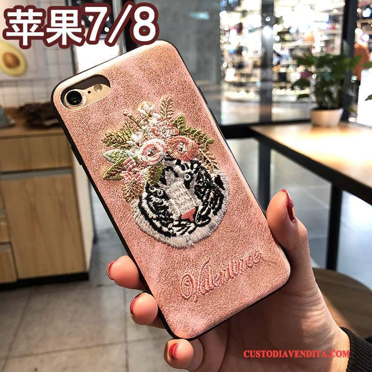 Custodia iPhone 7 Creativo Rosa Nuovo, Cover iPhone 7 Rossotelefono
