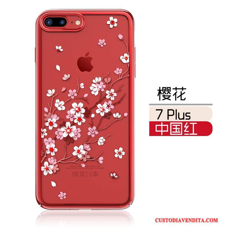 Custodia iPhone 7 Plus Creativo Nuovo Rosso, Cover iPhone 7 Plus Silicone Di Personalitàtelefono