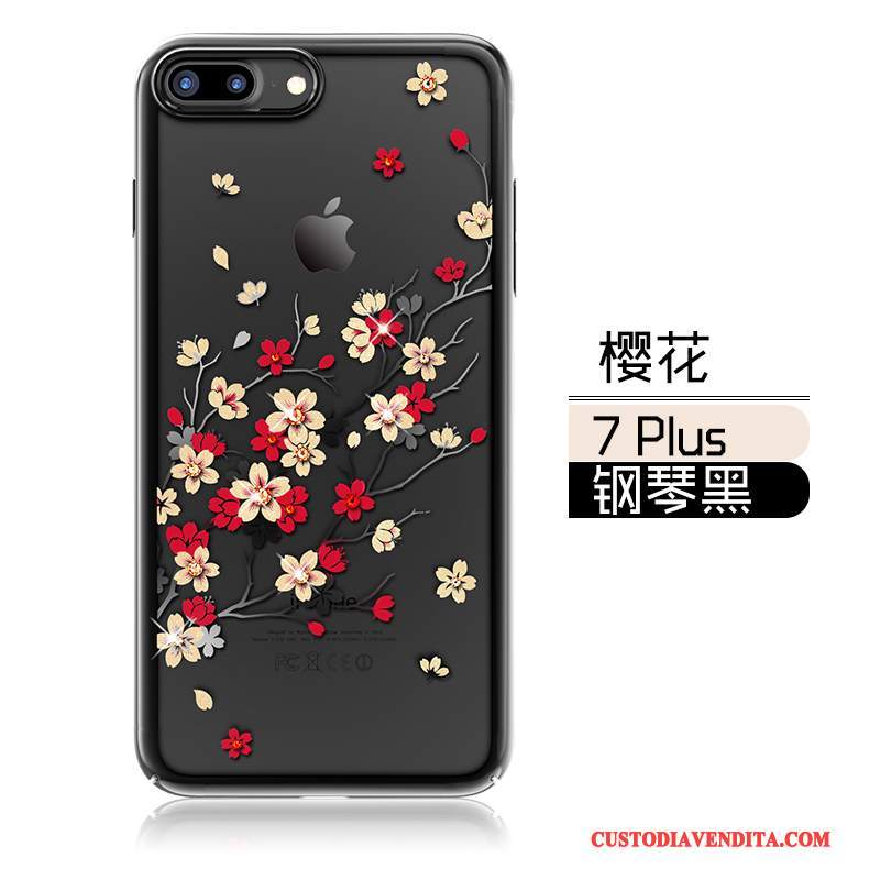 Custodia iPhone 7 Plus Creativo Nuovo Rosso, Cover iPhone 7 Plus Silicone Di Personalitàtelefono