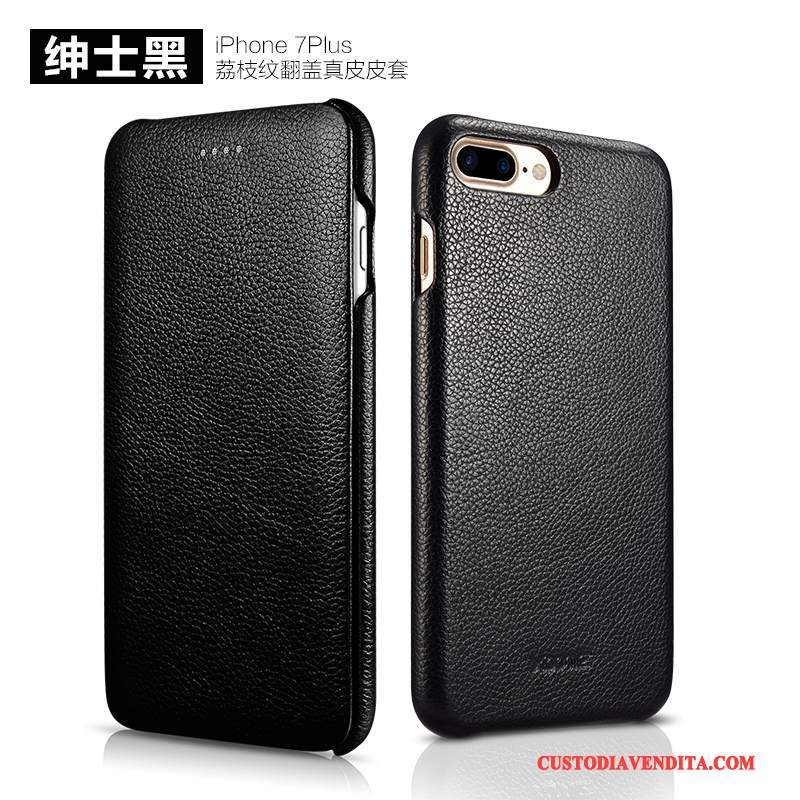 Custodia iPhone 7 Plus Folio Telefono, Cover iPhone 7 Plus Pelle