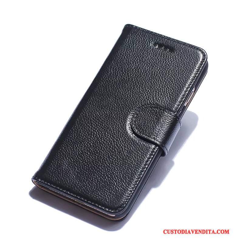 Custodia iPhone 7 Plus Pelle Nuovotelefono, Cover iPhone 7 Plus Folio Arancione Mucca