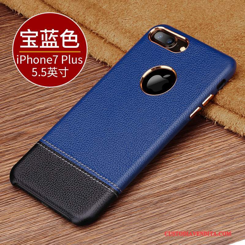 Custodia iPhone 7 Plus Pelle Telefono Marrone, Cover iPhone 7 Plus Protezione Anti-caduta Affari