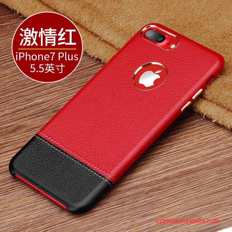 Custodia iPhone 7 Plus Pelle Telefono Marrone, Cover iPhone 7 Plus Protezione Anti-caduta Affari