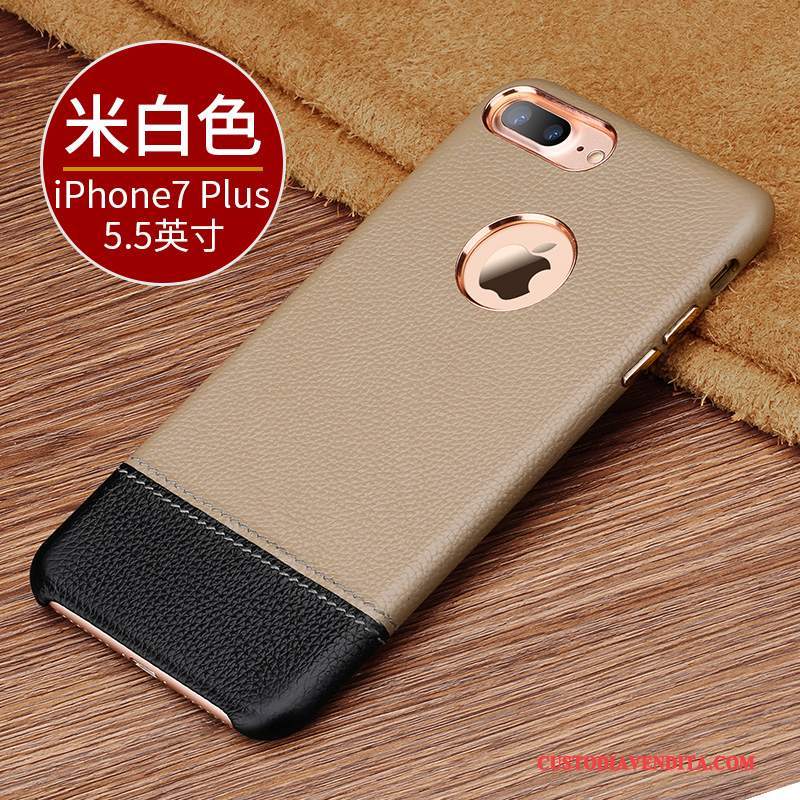 Custodia iPhone 7 Plus Pelle Telefono Marrone, Cover iPhone 7 Plus Protezione Anti-caduta Affari