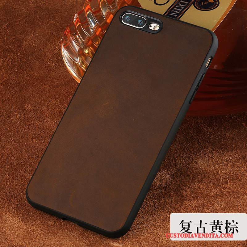 Custodia iPhone 7 Plus Pelle Tutto Incluso Giallo, Cover iPhone 7 Plus Silicone Telefono Anti-caduta