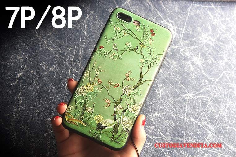 Custodia iPhone 7 Plus Protezione Anti-caduta Verde, Cover iPhone 7 Plus Telefono Tutto Incluso