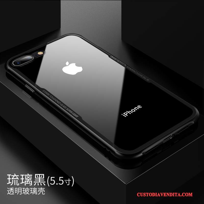 Custodia iPhone 7 Plus Protezione Bianco Vetro, Cover iPhone 7 Plus Anti-cadutatelefono
