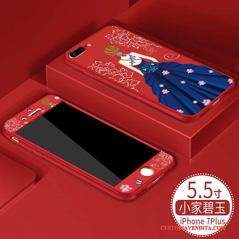 Custodia iPhone 7 Plus Silicone Morbidotelefono, Cover iPhone 7 Plus Marchio Di Tendenza Pu