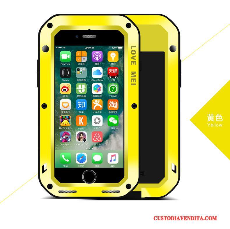 Custodia iPhone 7 Plus Silicone Rosso All'aperto, Cover iPhone 7 Plus Protezione Tre Difesetelefono