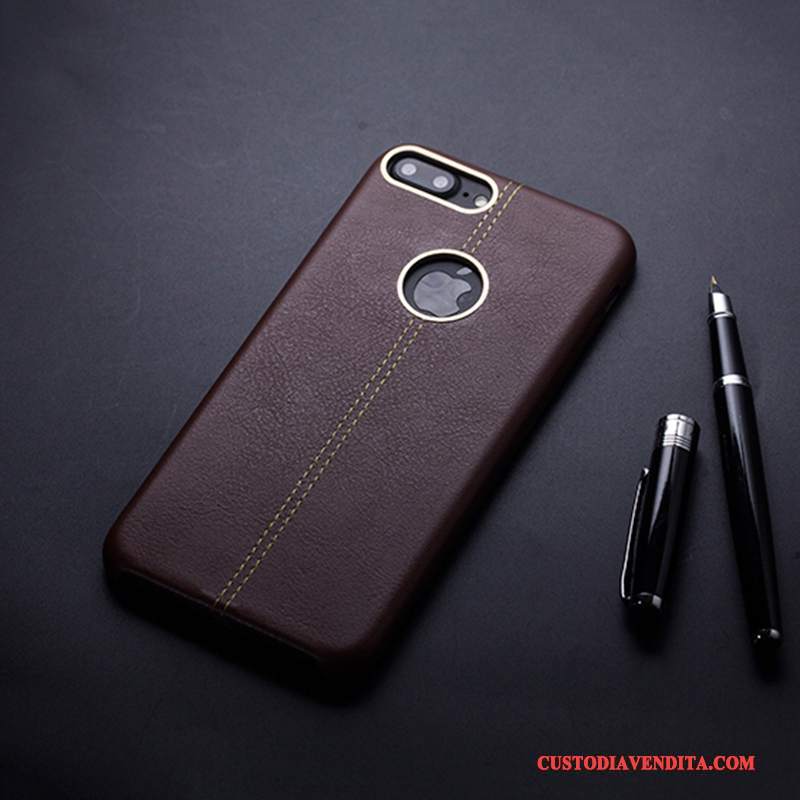 Custodia iPhone 7 Protezione Tutto Inclusotelefono, Cover iPhone 7 Pelle Rosso Anti-caduta