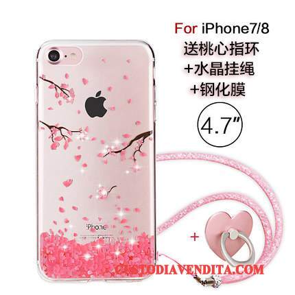 Custodia iPhone 7 Rosatelefono, Cover iPhone 7 Ornamenti Appesi Nuovo