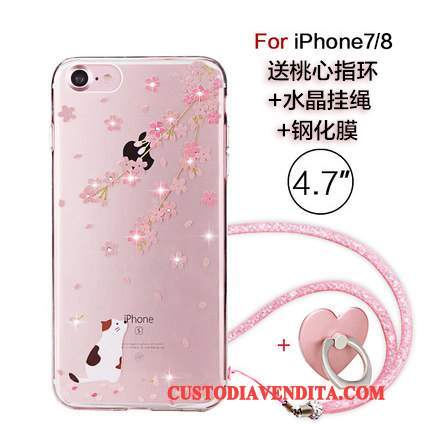 Custodia iPhone 7 Rosatelefono, Cover iPhone 7 Ornamenti Appesi Nuovo