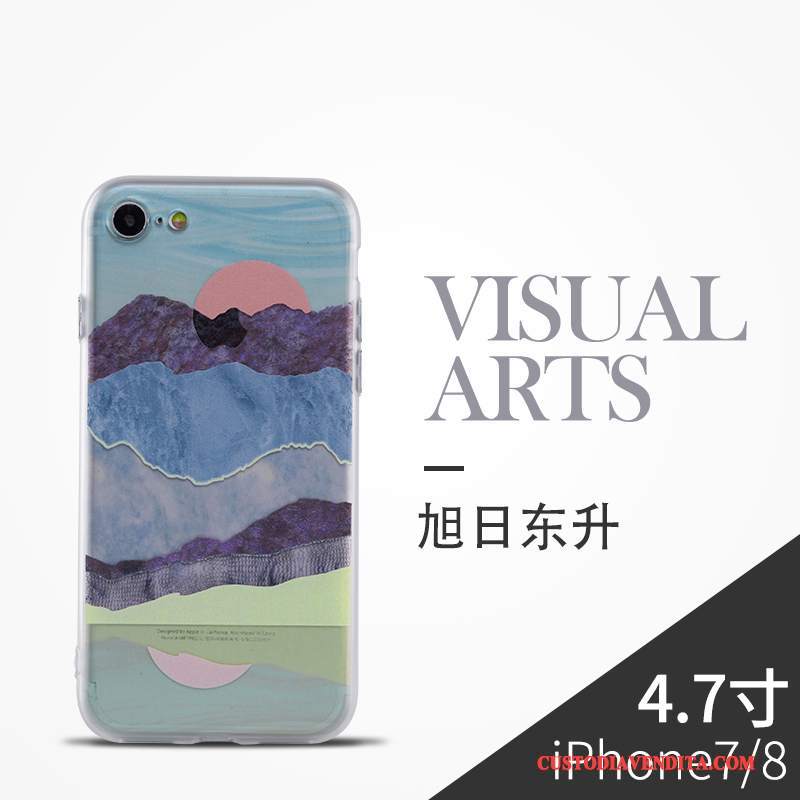 Custodia iPhone 8 Colore Arte Tutto Incluso, Cover iPhone 8 Protezione Anti-cadutatelefono
