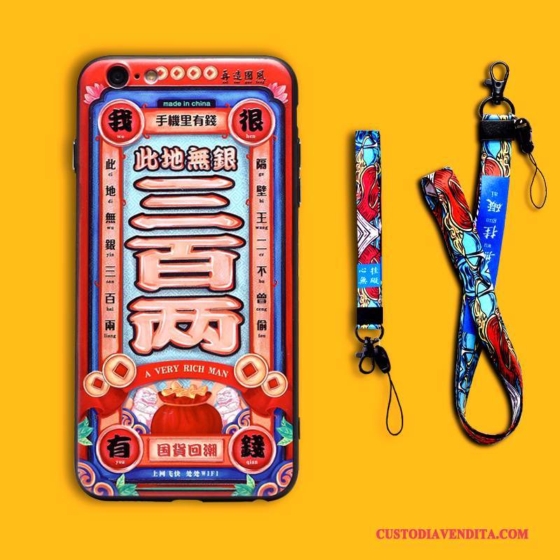 Custodia iPhone 8 Plus Colore Telefono Stile Cinese, Cover iPhone 8 Plus Creativo Marchio Di Tendenza Ricchezza