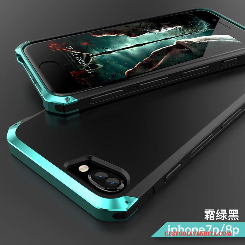 Custodia iPhone 8 Plus Creativo Telefono Tutto Incluso, Cover iPhone 8 Plus Porpora Anti-caduta