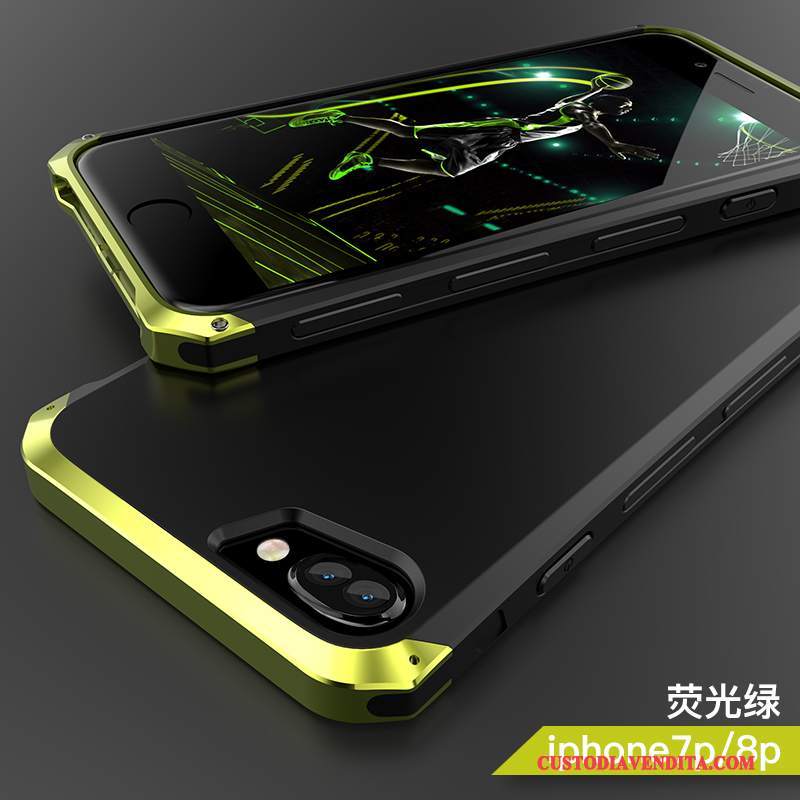 Custodia iPhone 8 Plus Creativo Telefono Tutto Incluso, Cover iPhone 8 Plus Porpora Anti-caduta