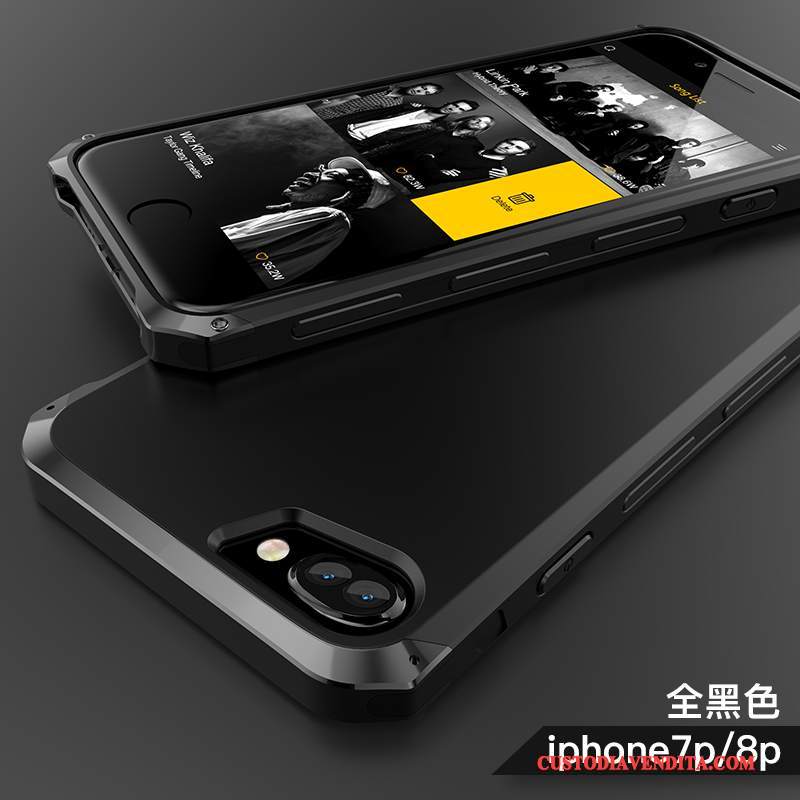 Custodia iPhone 8 Plus Creativo Telefono Tutto Incluso, Cover iPhone 8 Plus Porpora Anti-caduta