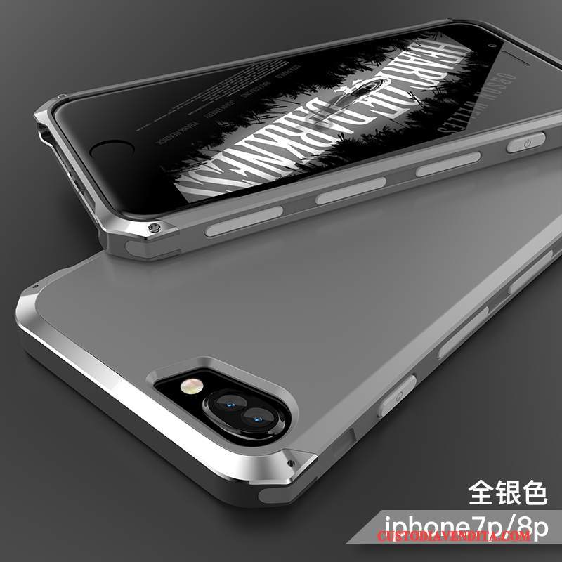 Custodia iPhone 8 Plus Creativo Telefono Tutto Incluso, Cover iPhone 8 Plus Porpora Anti-caduta