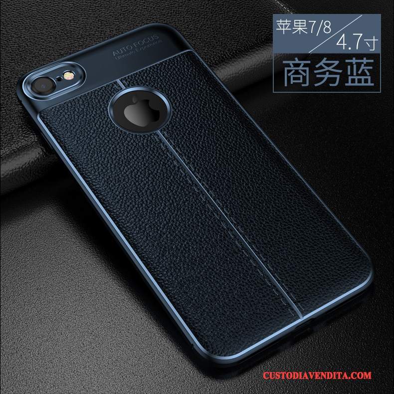 Custodia iPhone 8 Plus Pelle Anti-caduta Tendenza, Cover iPhone 8 Plus Silicone Modello Rosso