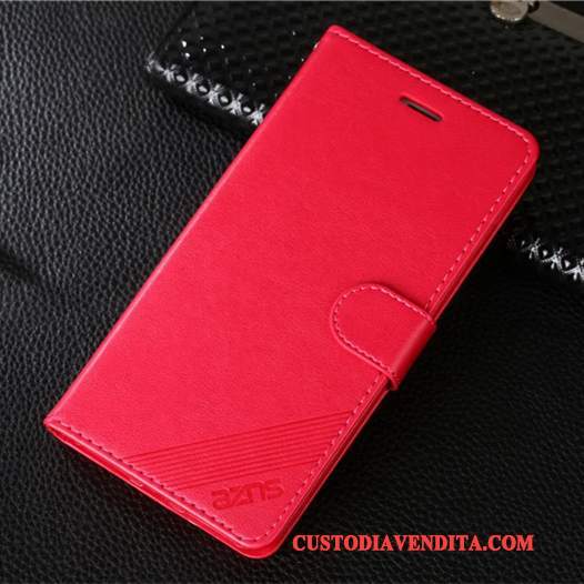 Custodia iPhone 8 Plus Pelle Morbido Marrone, Cover iPhone 8 Plus Folio Rosatelefono
