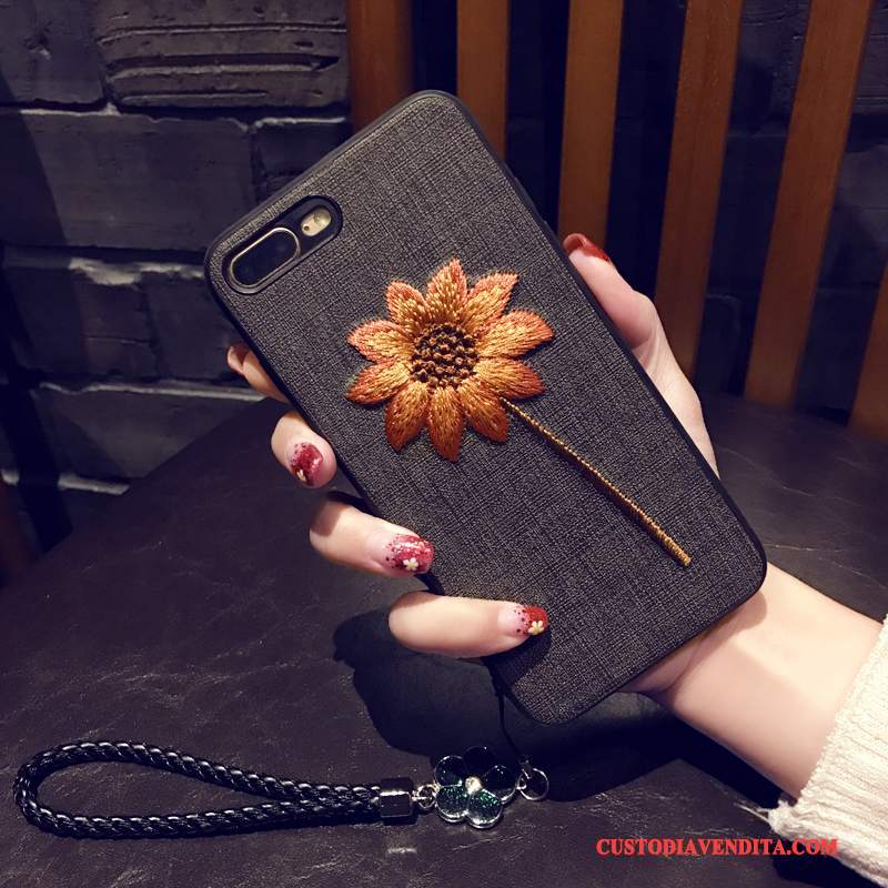 Custodia iPhone 8 Plus Protezione Ornamenti Appesitelefono, Cover iPhone 8 Plus Di Personalità Morbido