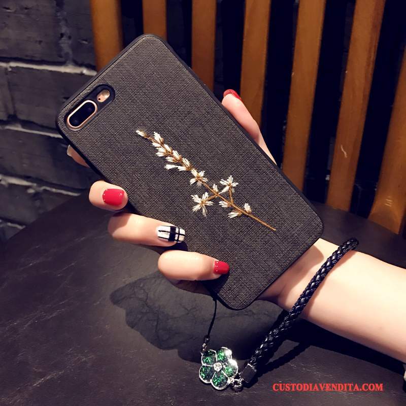 Custodia iPhone 8 Plus Protezione Ornamenti Appesitelefono, Cover iPhone 8 Plus Di Personalità Morbido