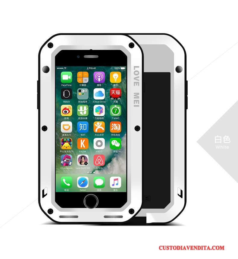 Custodia iPhone 8 Plus Silicone All'aperto Decompressione, Cover iPhone 8 Plus Protezione Tre Difese Giallo